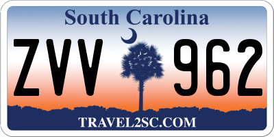 SC license plate ZVV962