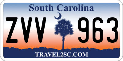 SC license plate ZVV963