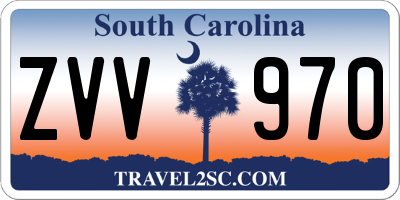 SC license plate ZVV970