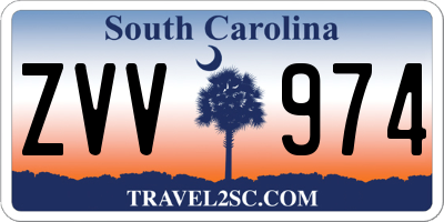 SC license plate ZVV974