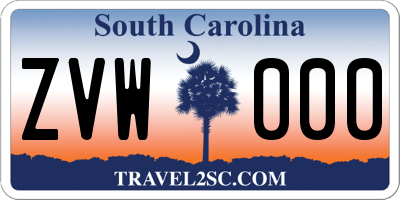SC license plate ZVW000