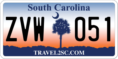 SC license plate ZVW051