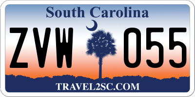 SC license plate ZVW055