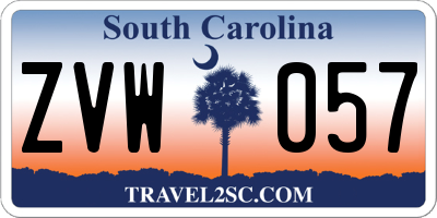 SC license plate ZVW057