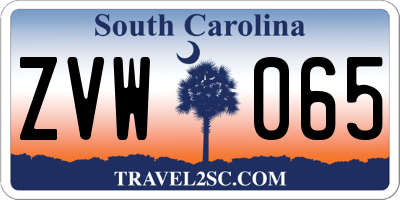 SC license plate ZVW065