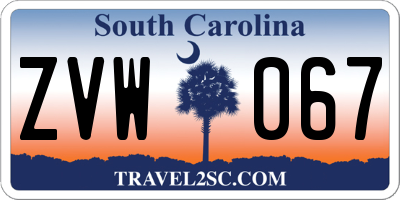 SC license plate ZVW067