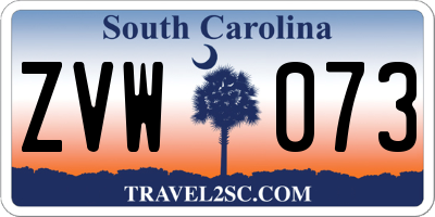 SC license plate ZVW073