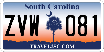 SC license plate ZVW081