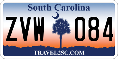 SC license plate ZVW084