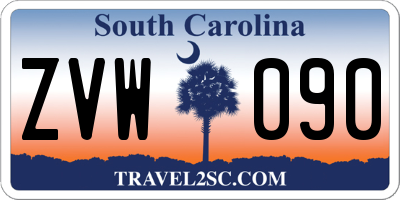 SC license plate ZVW090