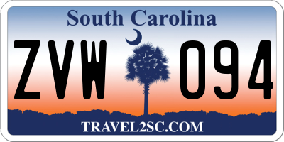 SC license plate ZVW094