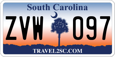 SC license plate ZVW097