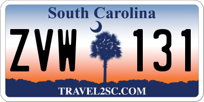 SC license plate ZVW131