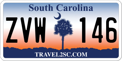SC license plate ZVW146