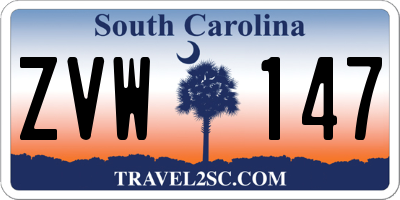 SC license plate ZVW147