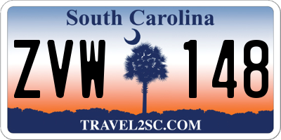 SC license plate ZVW148
