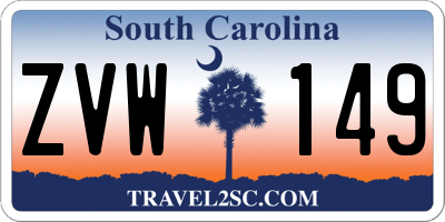 SC license plate ZVW149