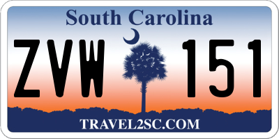 SC license plate ZVW151