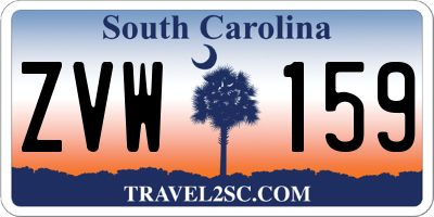 SC license plate ZVW159