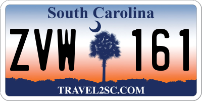 SC license plate ZVW161