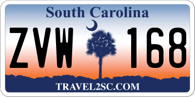 SC license plate ZVW168