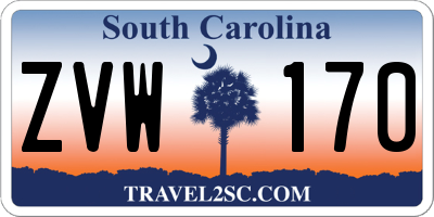 SC license plate ZVW170