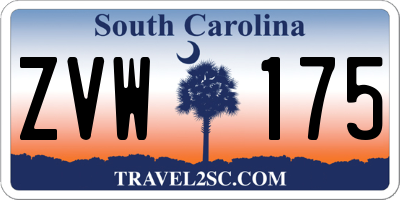 SC license plate ZVW175