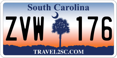SC license plate ZVW176