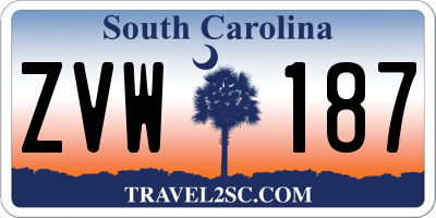 SC license plate ZVW187