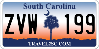 SC license plate ZVW199