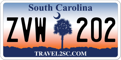 SC license plate ZVW202
