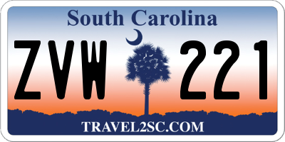 SC license plate ZVW221