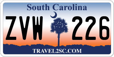 SC license plate ZVW226