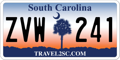 SC license plate ZVW241