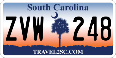 SC license plate ZVW248