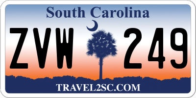 SC license plate ZVW249