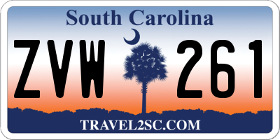SC license plate ZVW261