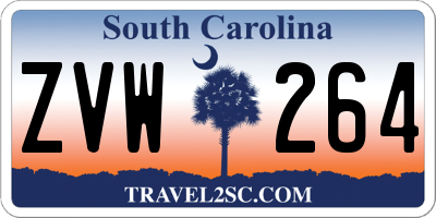 SC license plate ZVW264