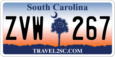SC license plate ZVW267