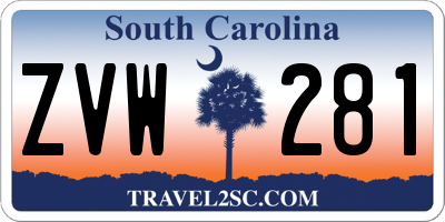 SC license plate ZVW281