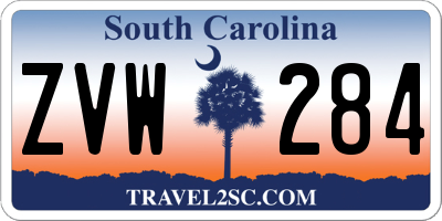 SC license plate ZVW284