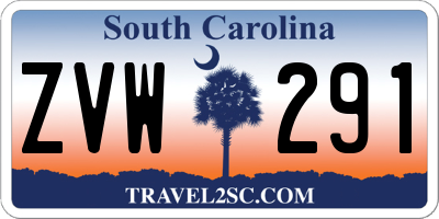 SC license plate ZVW291