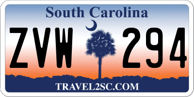SC license plate ZVW294