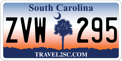 SC license plate ZVW295