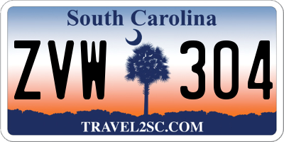 SC license plate ZVW304