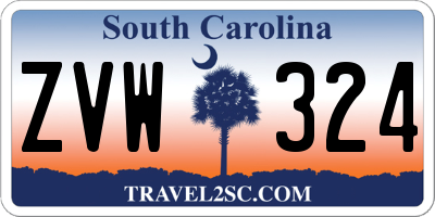 SC license plate ZVW324