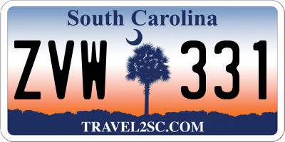 SC license plate ZVW331