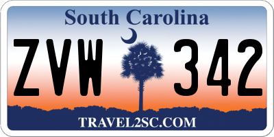 SC license plate ZVW342