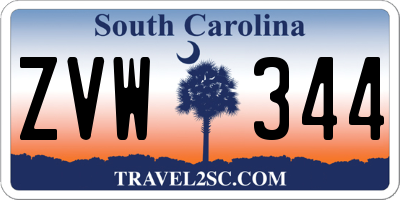 SC license plate ZVW344