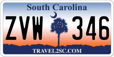 SC license plate ZVW346
